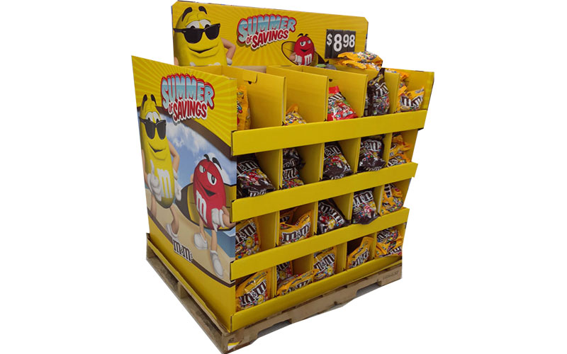 2 Sides Cardboard Store Food Pallet Display